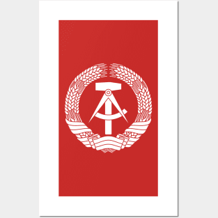 DDR Coat of Arms (white) Posters and Art